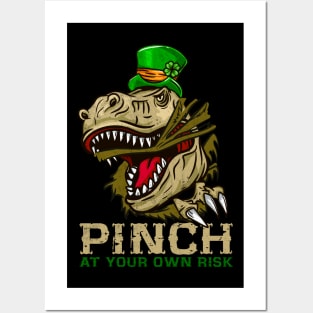 Warning Pinch at your own Risk I Funny St. Patrick's Day graphic Posters and Art